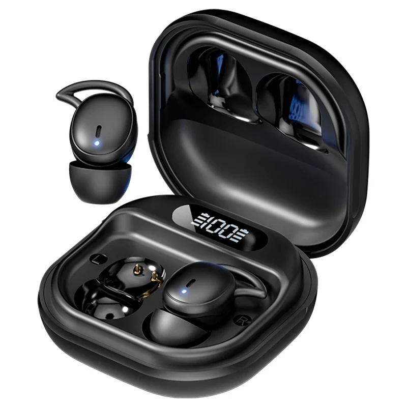 Hot-Selling M72 Mini TWS Digital Display Small Earbuds Soft Invisible Sleeping Wireless in Ear Earphones for Side Sleeping