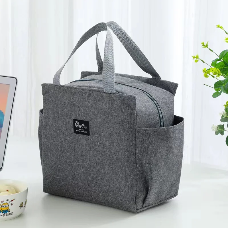 Double Pocket Insulated Bento Portable Cooler Bag Ice Pack Lunch Box Insulation Package Insulated Thermal Food Picnic Bags