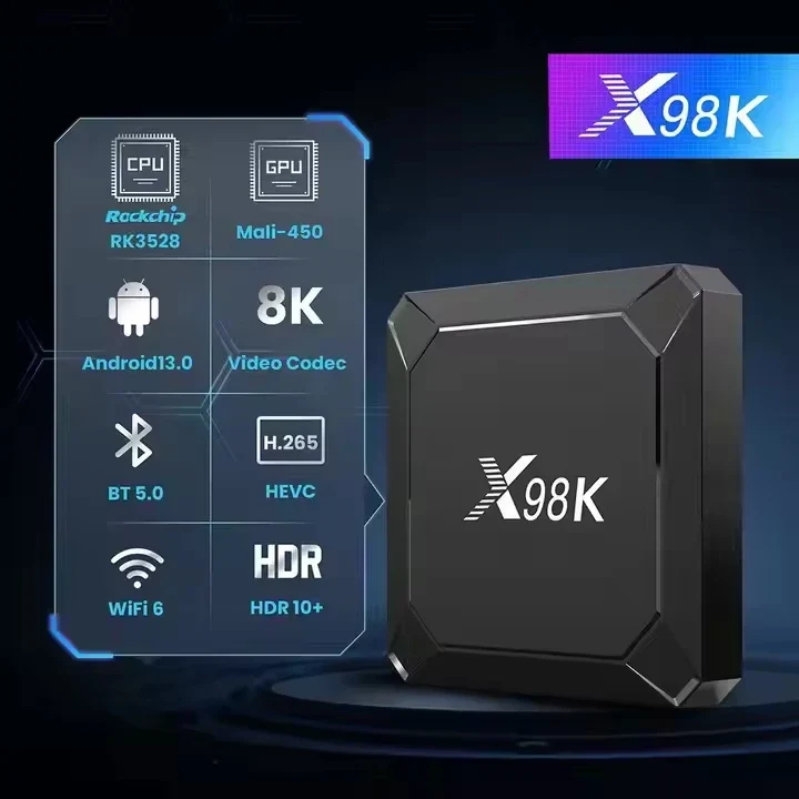 2024 Best Tv Box X98k Android 4GB RAM 32GB Ram WIFI 5 2GB 16GB 4K Smart Set Top Box