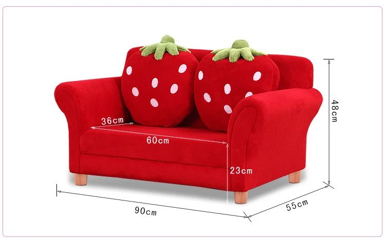 Children's Sofa Cute Cartoon Fabric Strawberry Sofa Modern Tatami Combination Baby Sofa