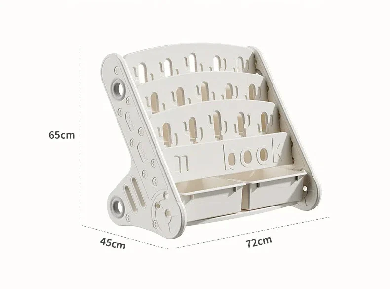 Eco-friendly Children's Bookshelf Home Bedroom Children's Picture Books Toy Storage Cabinet Snacks Sundries Organizer Rack