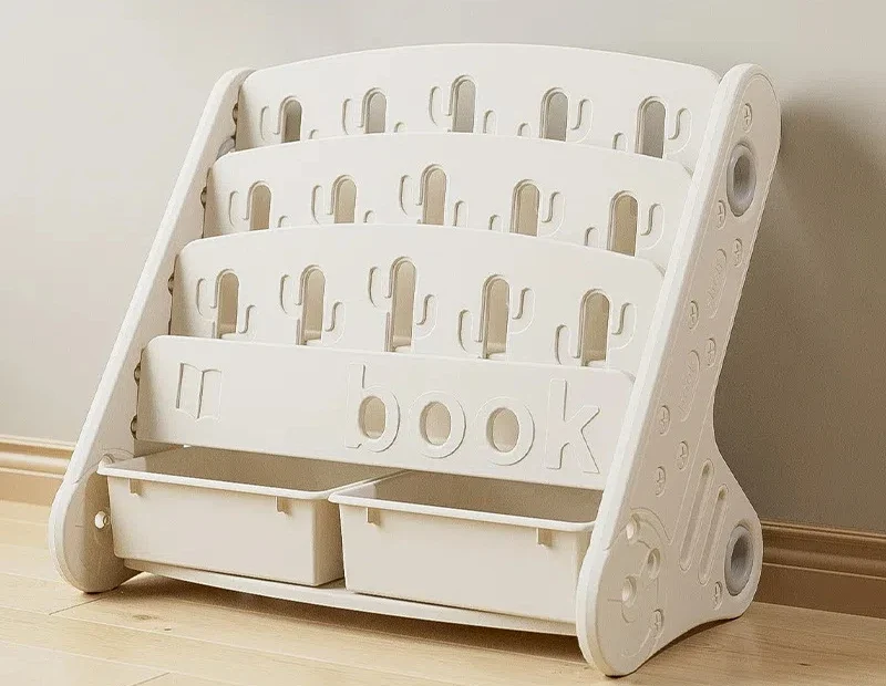 Eco-friendly Children's Bookshelf Home Bedroom Children's Picture Books Toy Storage Cabinet Snacks Sundries Organizer Rack