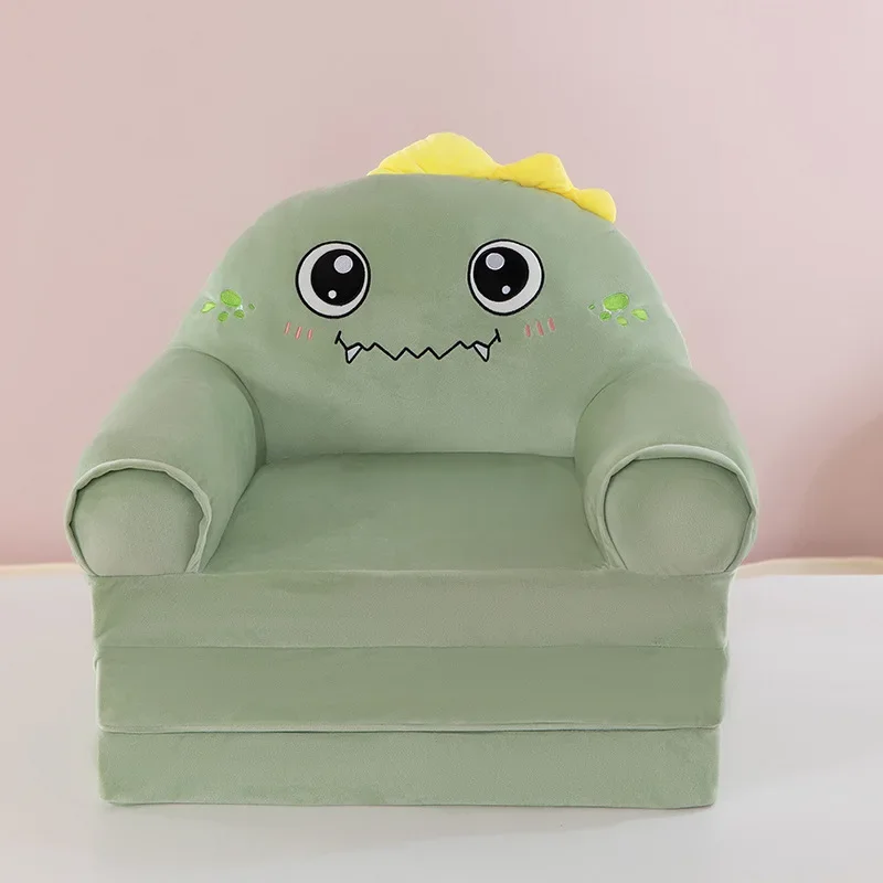 Three-layer folding children's small sofa cartoon kindergarten baby seat stool plush toy lazy sofa removable