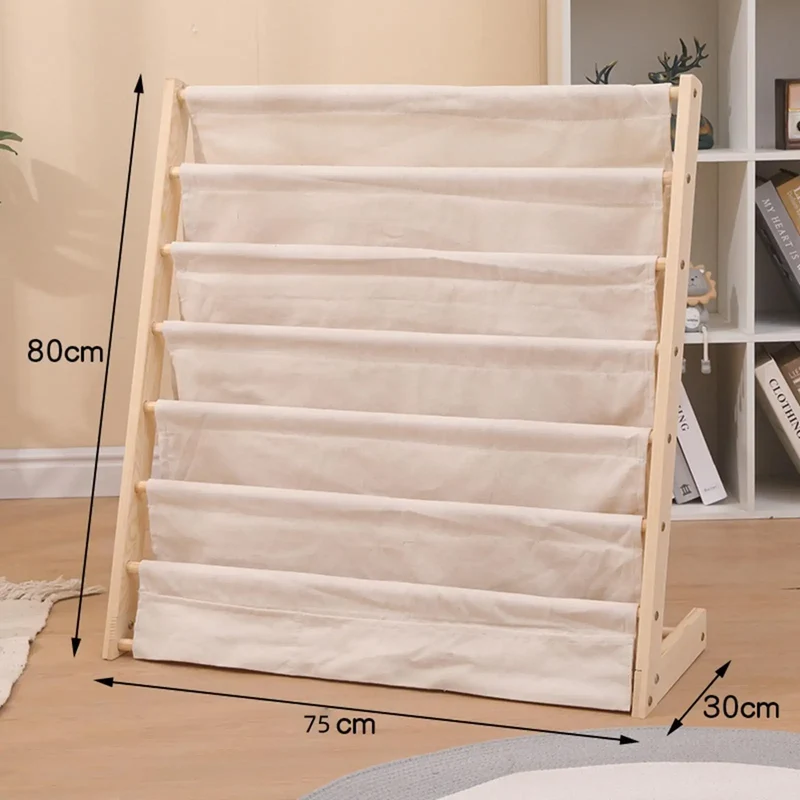 Children's Bookcase Display Nursery Bookshelf Easy to Access Sturdy Kids Bookshelf Baby Bookcase Organizer for Boys and Girls