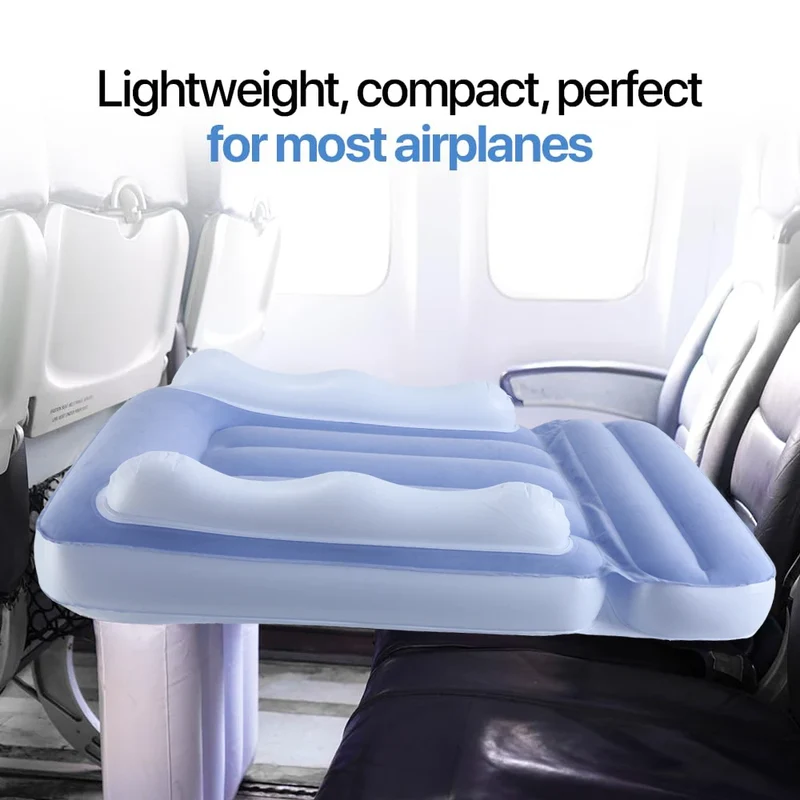 Inflatable Toddler Airplane Bed - Inflatable Kids Air Plane Bed Airplane Seat Extender for Toddlers Flight Sleep