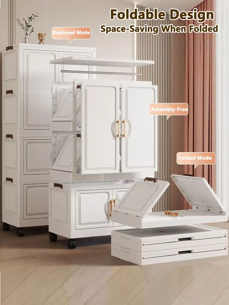 Locker Locker Locker Household Locker Clothes Installation Free Plastic Multi Layer Foldable Large Capacity Practical Cabinet