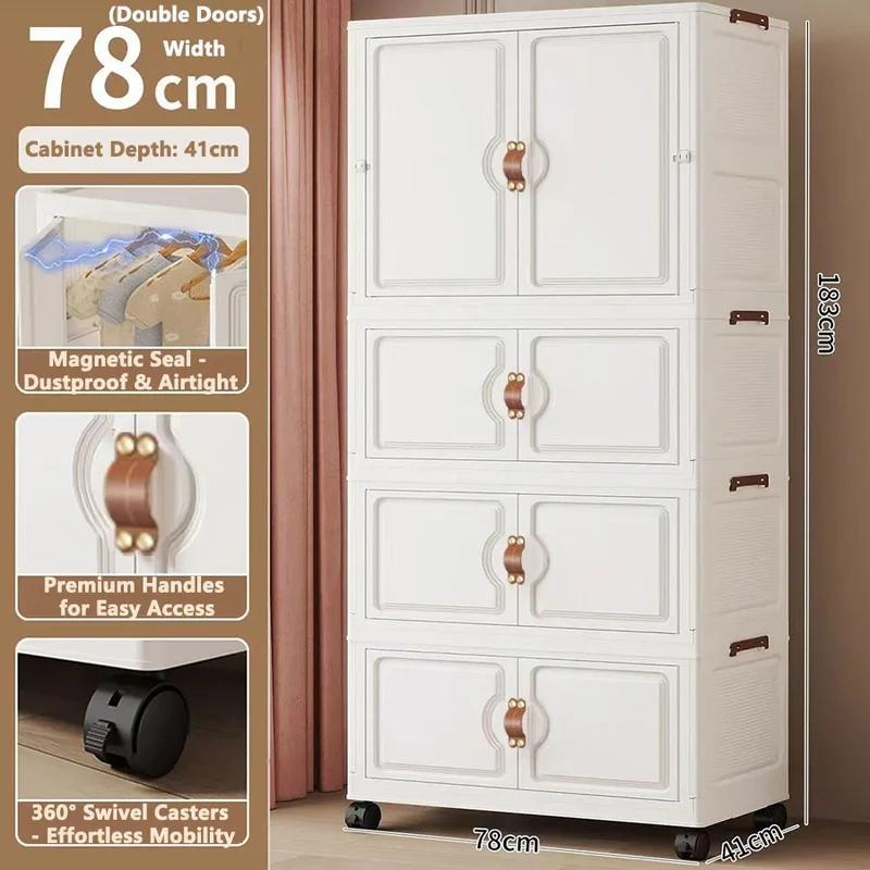 Locker Locker Locker Household Locker Clothes Installation Free Plastic Multi Layer Foldable Large Capacity Practical Cabinet