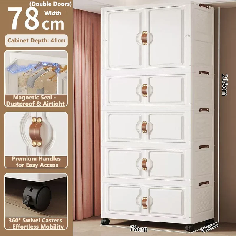 Locker Locker Locker Household Locker Clothes Installation Free Plastic Multi Layer Foldable Large Capacity Practical Cabinet