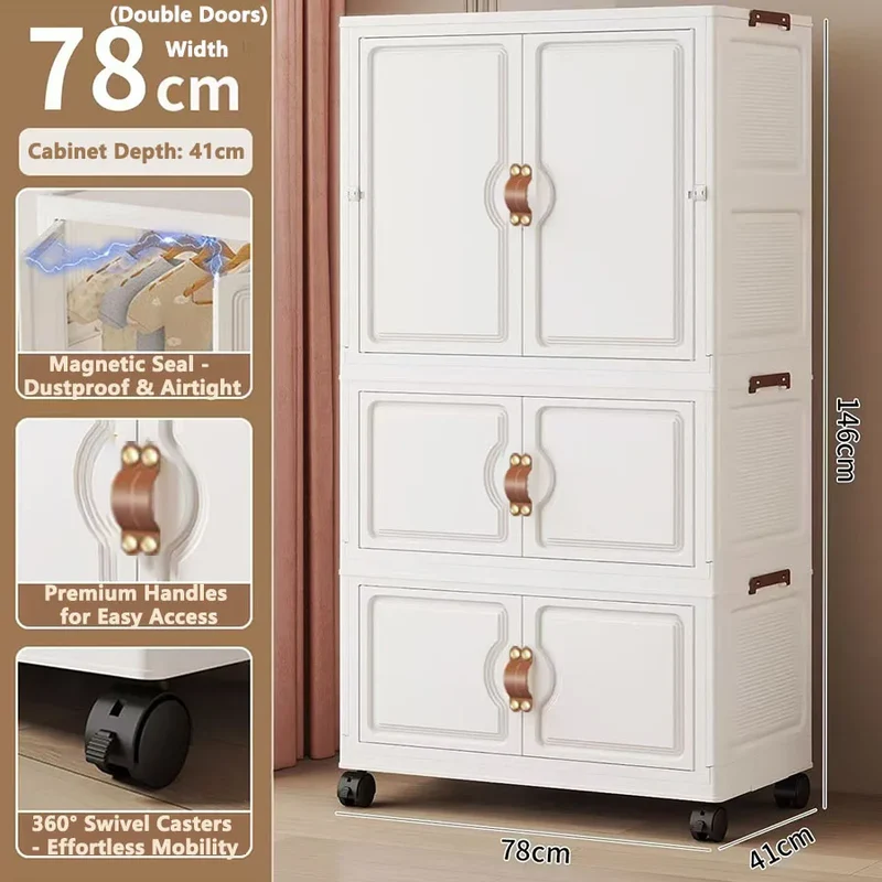 Locker Locker Locker Household Locker Clothes Installation Free Plastic Multi Layer Foldable Large Capacity Practical Cabinet