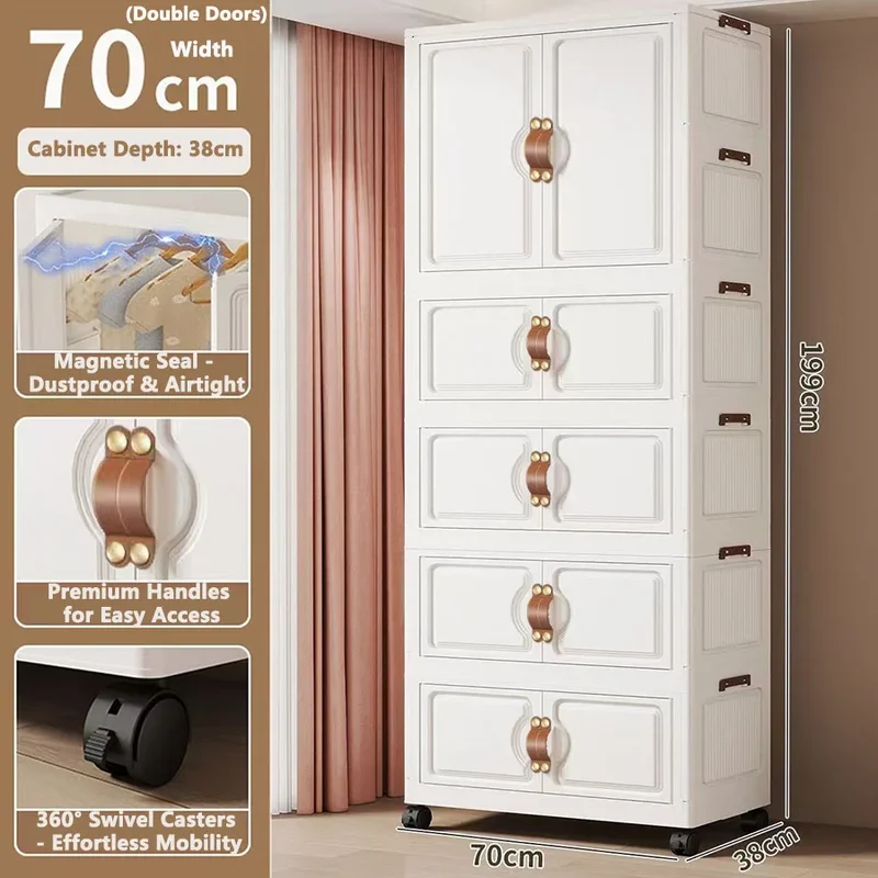 Locker Locker Locker Household Locker Clothes Installation Free Plastic Multi Layer Foldable Large Capacity Practical Cabinet