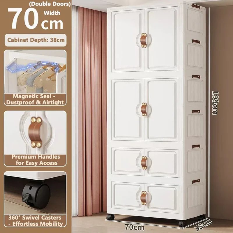 Locker Locker Locker Household Locker Clothes Installation Free Plastic Multi Layer Foldable Large Capacity Practical Cabinet