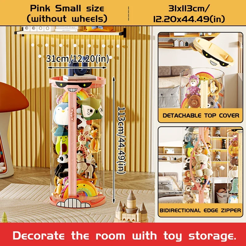 Extra Large Toy Storage Bucket Organize Home Plush Toys Neatly Sunglasses Smiley Design Top Can Place Figurines