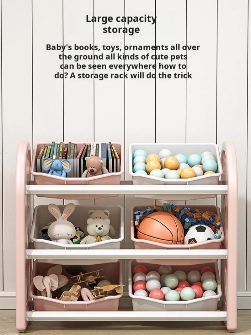 Baby Toy Storage Cabinet Classification Organization Storage Box Sundries Storage Bookshelf Cabinet for Living Room & Bedroom