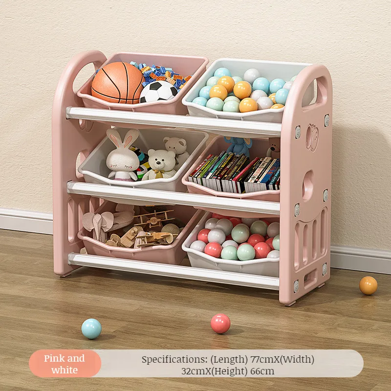 Baby Toy Storage Cabinet Classification Organization Storage Box Sundries Storage Bookshelf Cabinet for Living Room & Bedroom