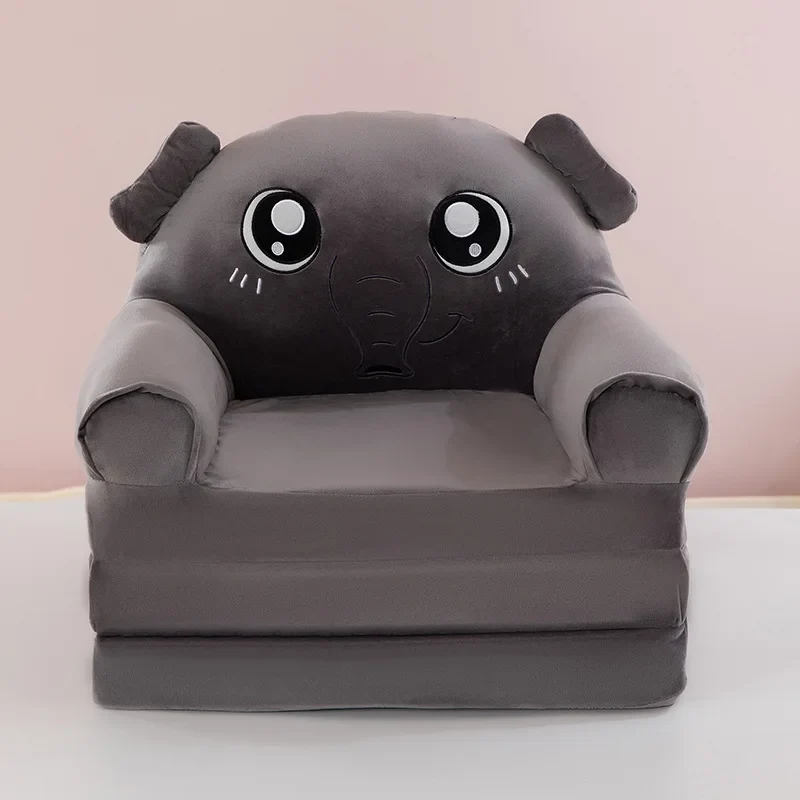 Three-layer folding children's small sofa cartoon kindergarten baby seat stool plush toy lazy sofa removable