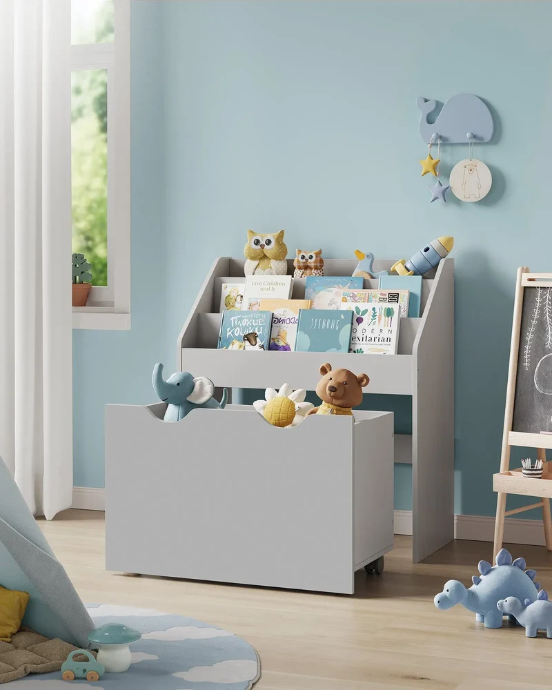SONGMICS toys chest bookcase for children children's shelf 3 Shelf shelf toys shelf