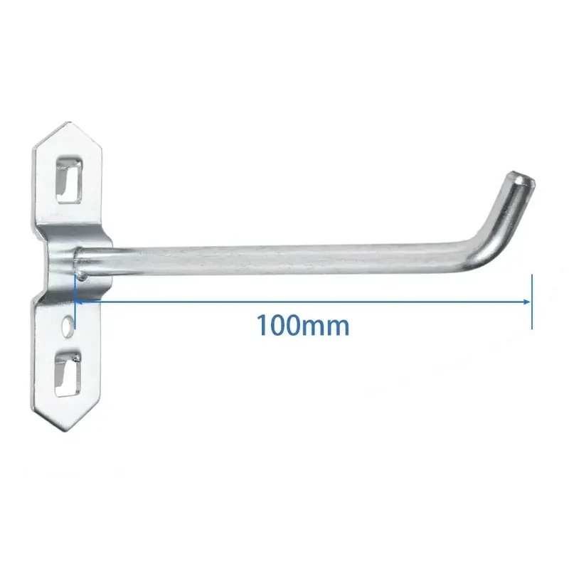 1-10pcs Pegboard Hooks, Steel Single Oblique Hangers for Garage Tool Organization, Kitchen Utensil Key Holder