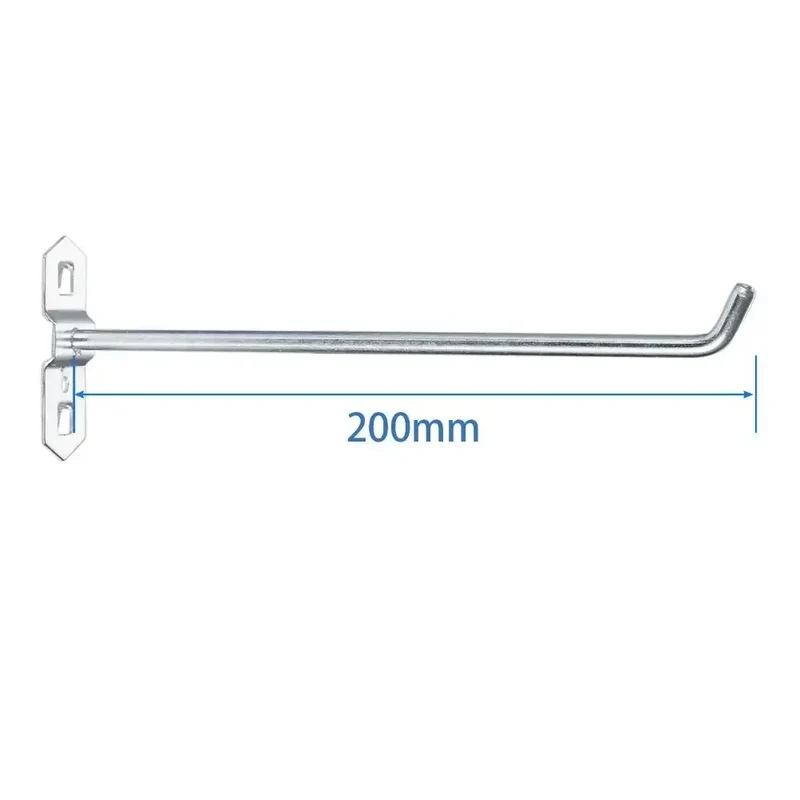 1-10pcs Pegboard Hooks, Steel Single Oblique Hangers for Garage Tool Organization, Kitchen Utensil Key Holder