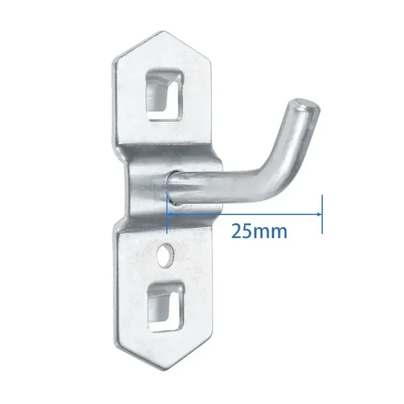 1-10pcs Pegboard Hooks, Steel Single Oblique Hangers for Garage Tool Organization, Kitchen Utensil Key Holder