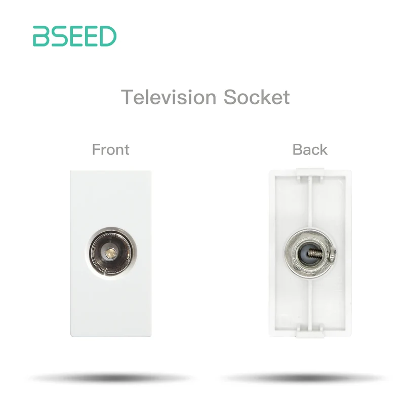 BSEED Wall Internet Cat5 Socket Plastic Frame Parts USB Charge Port TV Satellite Interface Function DIY Combination