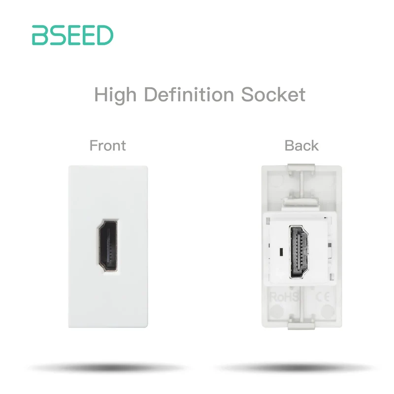 BSEED Wall Internet Cat5 Socket Plastic Frame Parts USB Charge Port TV Satellite Interface Function DIY Combination