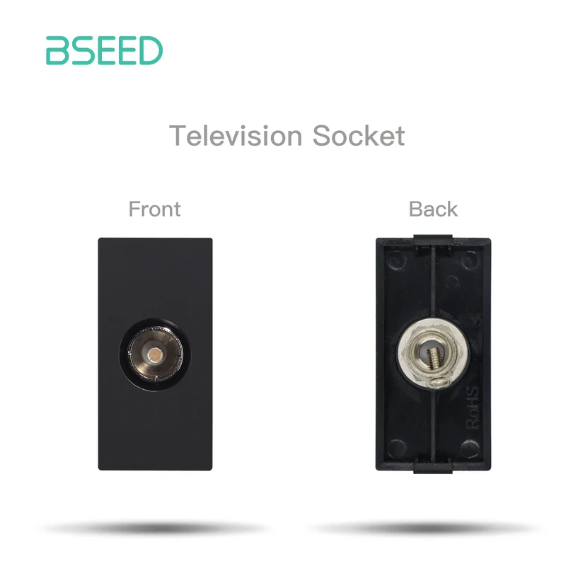 BSEED Wall Internet Cat5 Socket Plastic Frame Parts USB Charge Port TV Satellite Interface Function DIY Combination