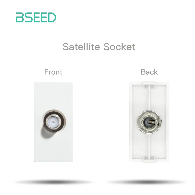 BSEED Wall Internet Cat5 Socket Plastic Frame Parts USB Charge Port TV Satellite Interface Function DIY Combination