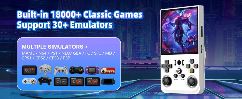 AISLPC R36Max Handheld Game Console Open Source 4.0 Inch Screen RK3326 Chip 18000+Game Portable Pocket Video Player Ship From US