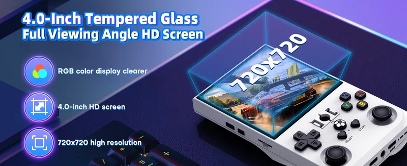 AISLPC R36Max Handheld Game Console Open Source 4.0 Inch Screen RK3326 Chip 18000+Game Portable Pocket Video Player Ship From US