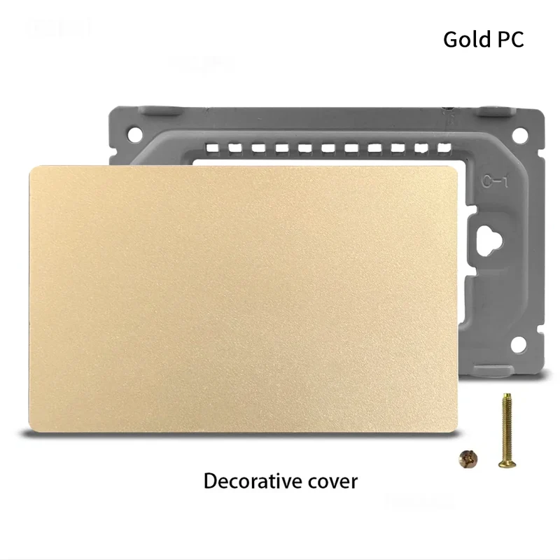 DELEFU Brazil Standard 10A 20A Gold Fireproof PC Panel Dual USB Type C Home Wall Light Switch Safe Power Socket