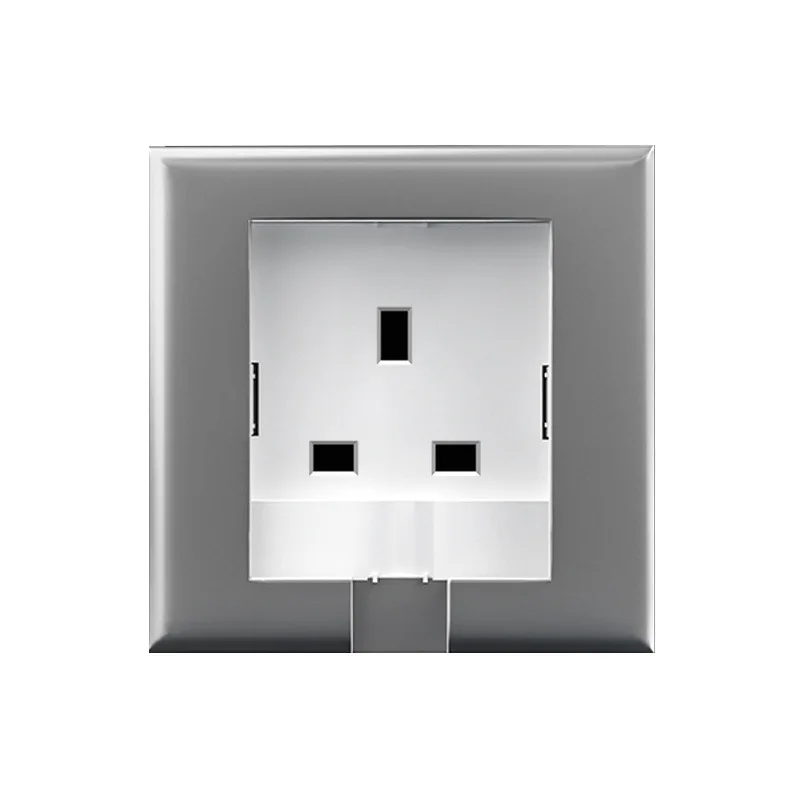 UK Plug 13A Recessed Bathroom Socket Panel with Hidden Waterproof Plug and Built-in Type 86 Kitchen Invisible 220V Socket