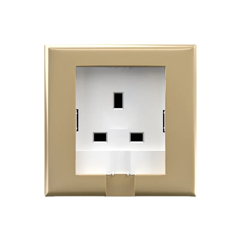 UK Plug 13A Recessed Bathroom Socket Panel with Hidden Waterproof Plug and Built-in Type 86 Kitchen Invisible 220V Socket