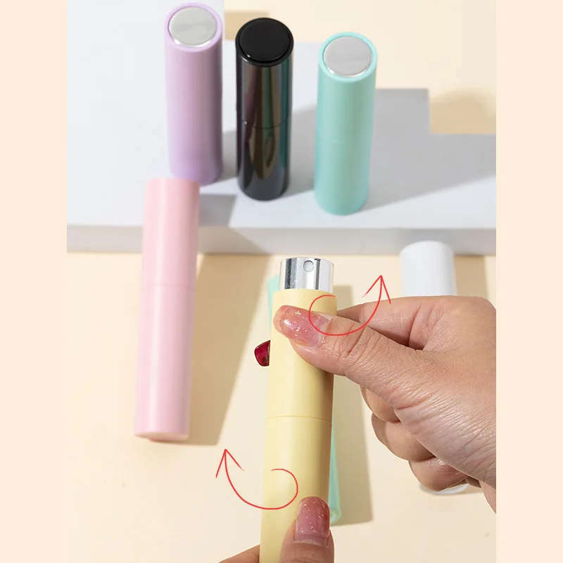 2Pcs 10ML Mini Cologne Spray Perfume Bottle Plastic Atomizer Pocket Size Refill Sample Empty Portable Fragrance Dispenser