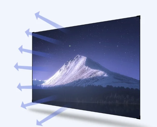 Best 80 100 120 150 Inch Ultra Short Throw Fixed Frame Projector Screen Ambient Light Rejecting PET Diamond Grating Home Cinema