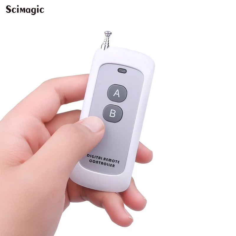 433Mhz Wireless RF Remote Control 1527 Learning Code Transmitter 2 Keys Long Range for Smart Home Garage Door Opener