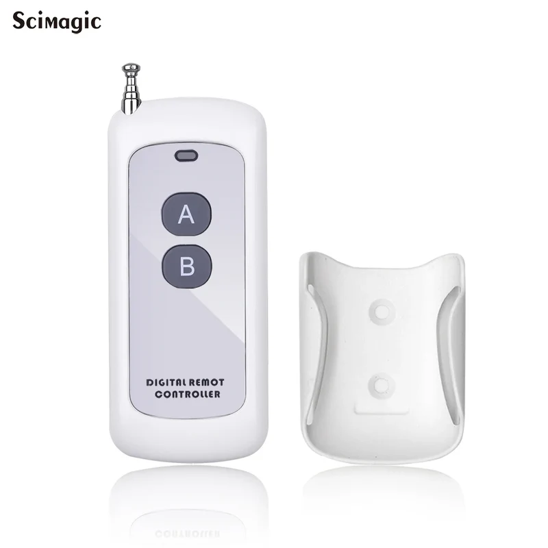 433Mhz Wireless RF Remote Control 1527 Learning Code Transmitter 2 Keys Long Range for Smart Home Garage Door Opener