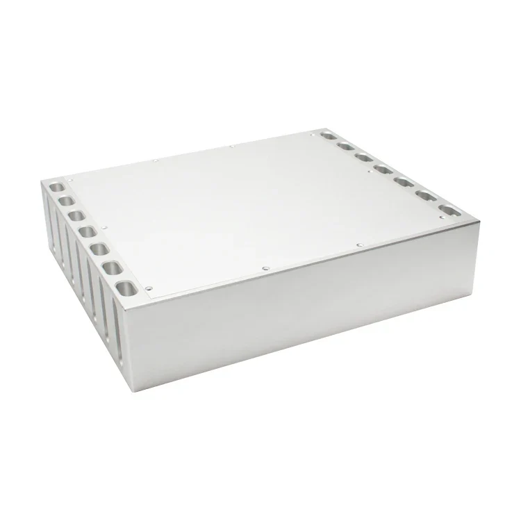 KYYSLB 430*358*100MM Amplifier Chassis Class a DIY Box CNC Enclosure All Aluminum Alloy Sound Audio Speaker Amplifier Case Shell