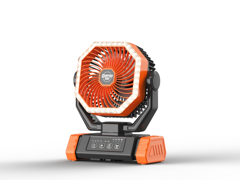 Trending 2026 20000mAh Portable Rechargeable Camping Fan F6 4 Speed Ventilador Solar Recargable Table Fan with Light