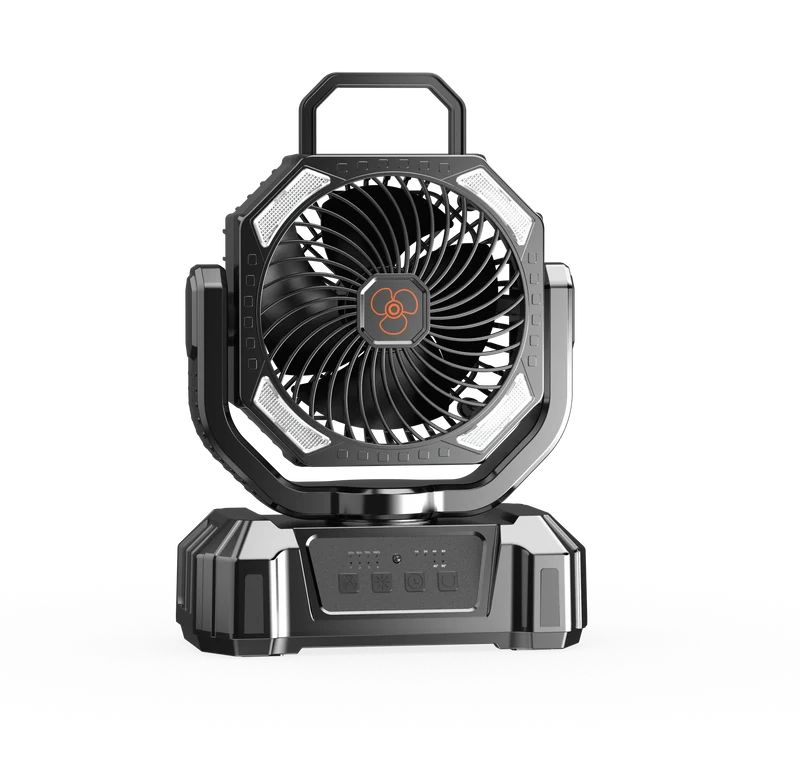 Trending 2026 20000mAh Portable Rechargeable Camping Fan F6 4 Speed Ventilador Solar Recargable Table Fan with Light