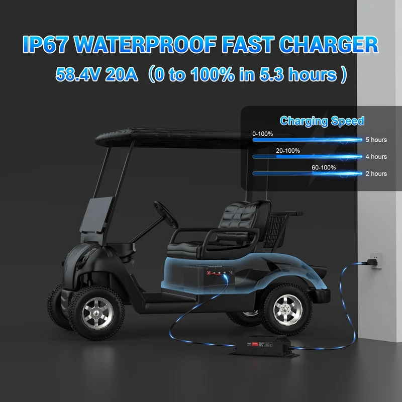 US Stock 48V Long-Life Lifepo4 Golf Cart Battery 51.2V 160Ah Lithium Ion Battery Pack for Golf Carts