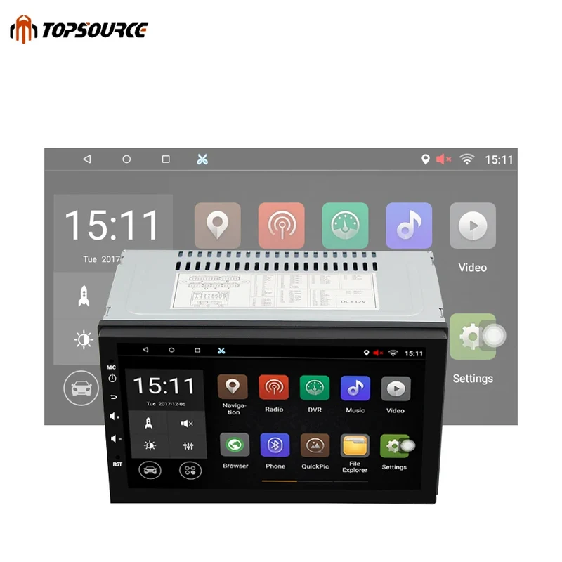 Universal 7 Inch 2din Car Radio 2 Din Android 8.1 1G/16G Gps Navigation Wifi BT ADAS Capacitive Screen Quad Core