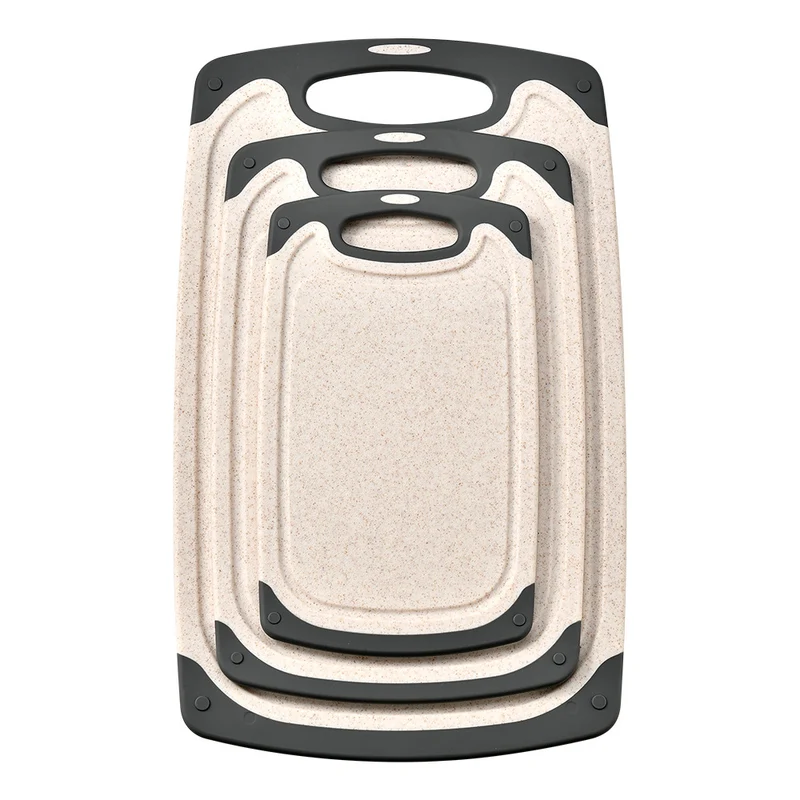 Cross-border wheat straw cutting board kitchen multifunctional double-sided cutting board cutting board chopping board 3 suit food supplement board