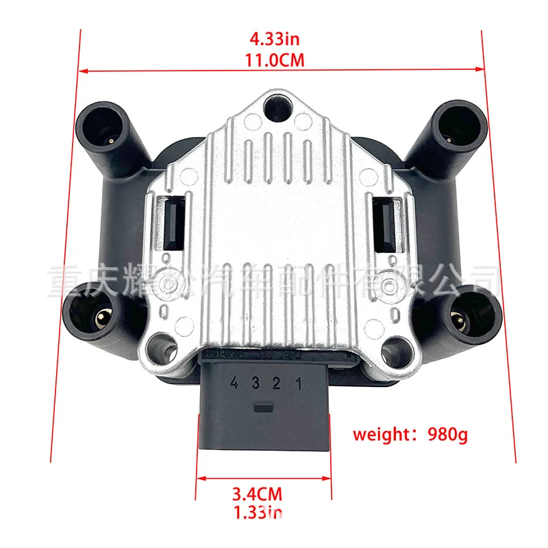 Applicable to Audi A1A2 A3 A4 Shanghai Volkswagen POLO car ignition coil high voltage package 1.2/1.6/1.8
