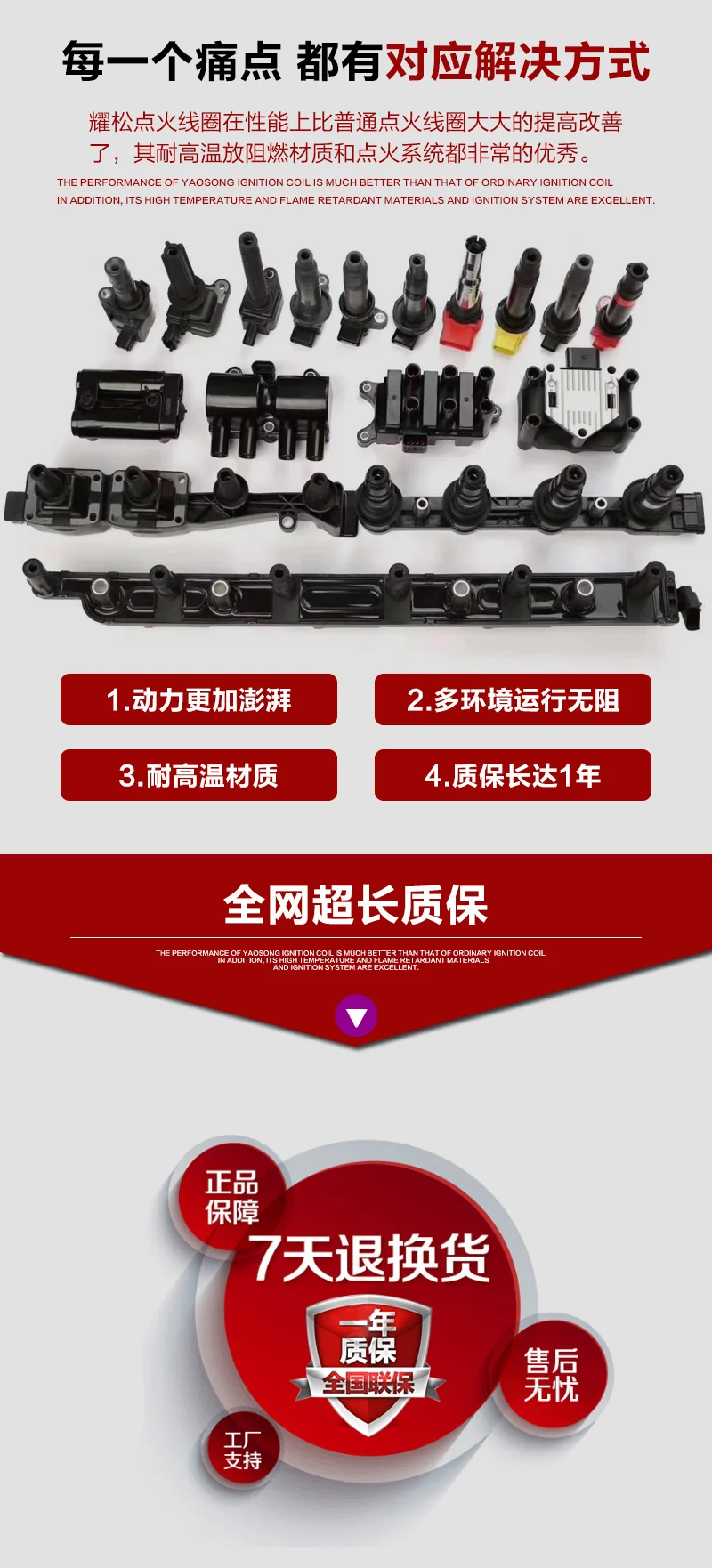 Applicable to Audi A1A2 A3 A4 Shanghai Volkswagen POLO car ignition coil high voltage package 1.2/1.6/1.8