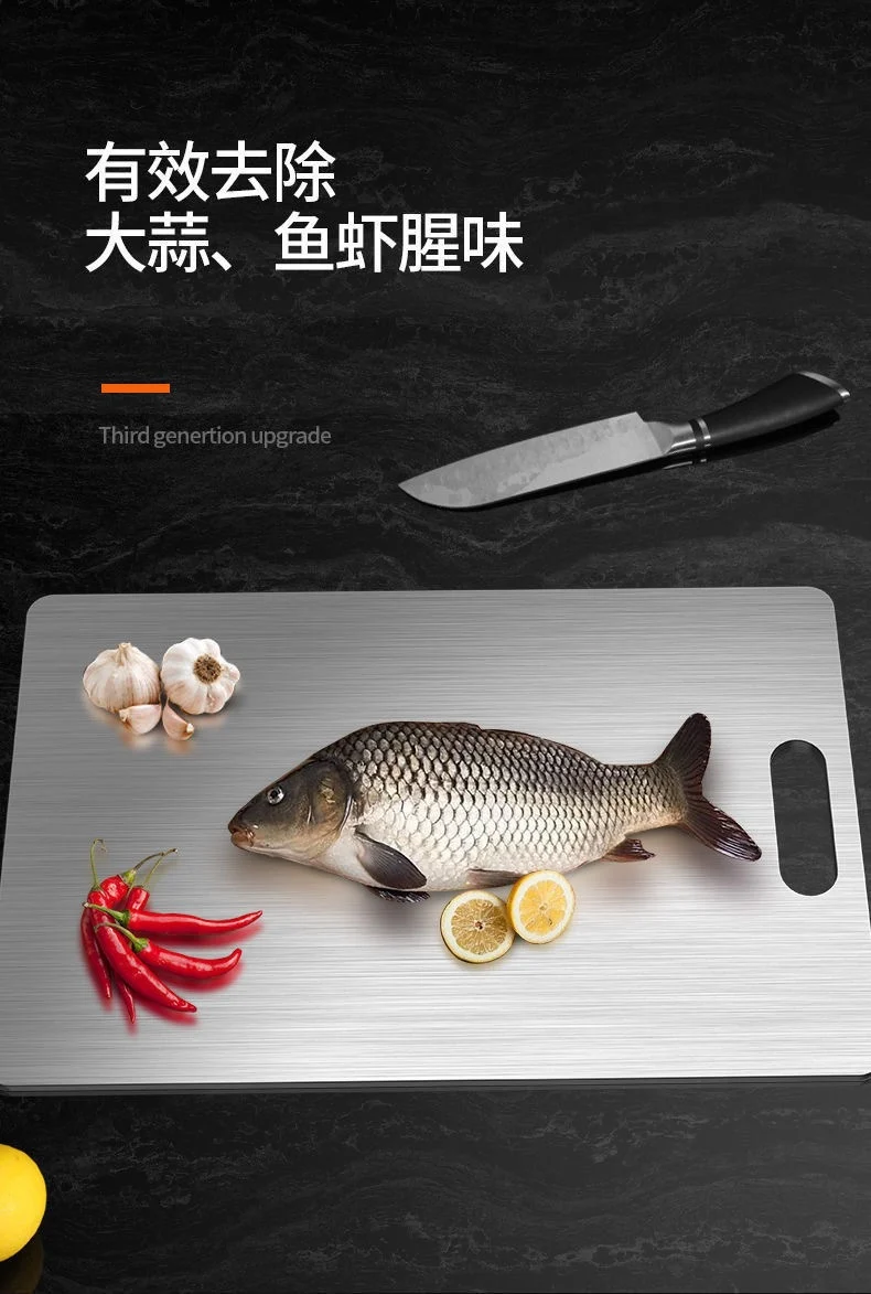 Antibacterial Stainless Steel Cutting Board Thickeneded Moisture-Proof Cutting Board Extra Large Mildew-Proof Chopping Board Home Kitchen Large Chopping Board Panel