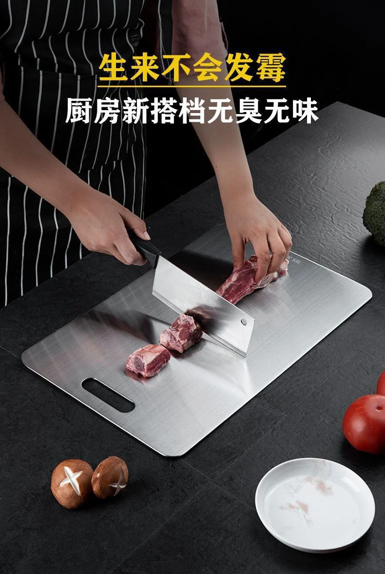 Antibacterial Stainless Steel Cutting Board Thickeneded Moisture-Proof Cutting Board Extra Large Mildew-Proof Chopping Board Home Kitchen Large Chopping Board Panel