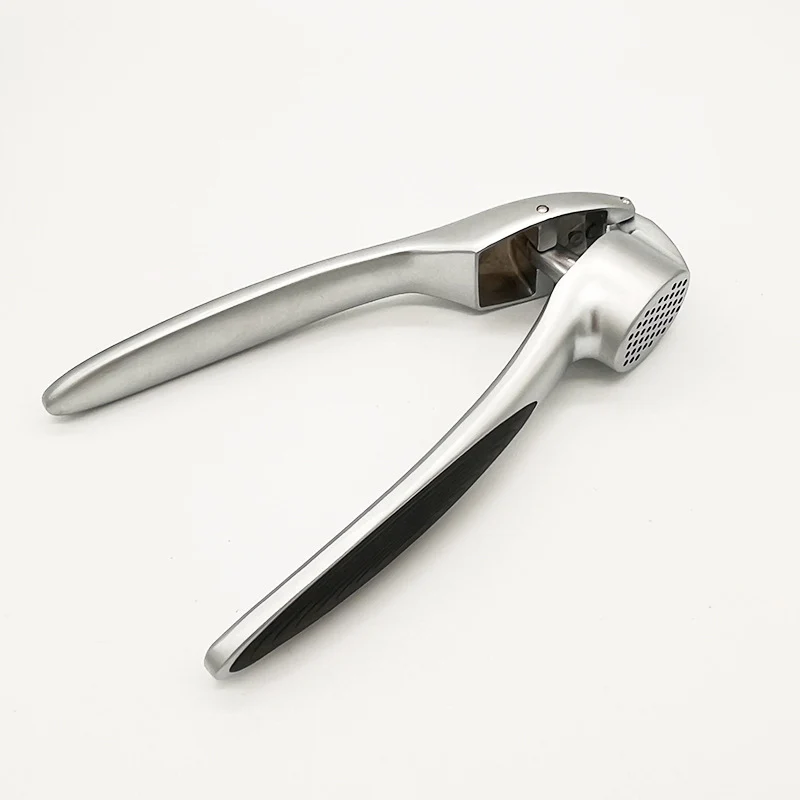 Manual Stainless Steel Zinc Alloy Garlic Press Household Kitchen Multi-Functional Garlic Press Thickeneded Clip and Pinch Garlic Press
