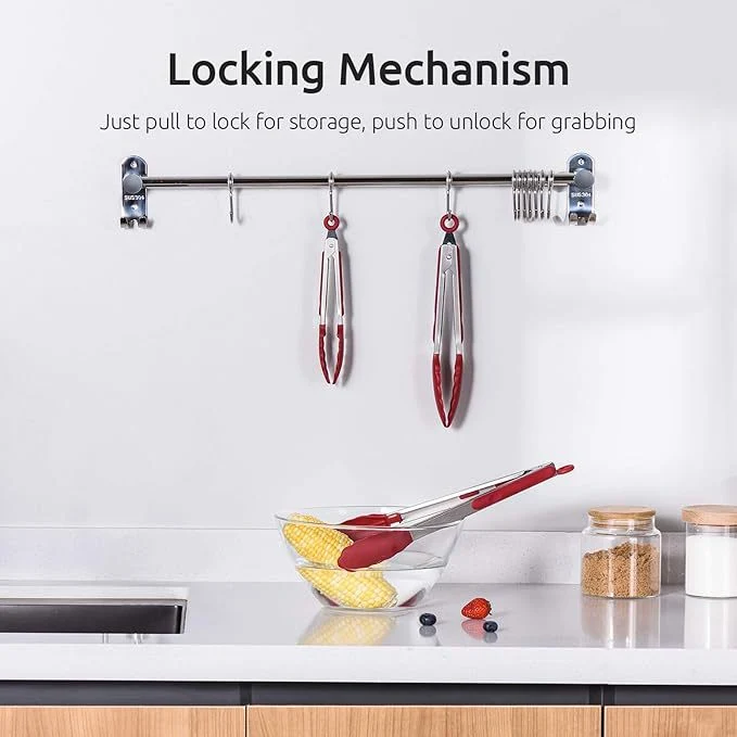Cross-Border Silicone Clips, High Temperature Resistant Kitchen Anti-Scalding Barbecue Barbecue Clips, Food Clips, Household Stainless Steel Steak Clips