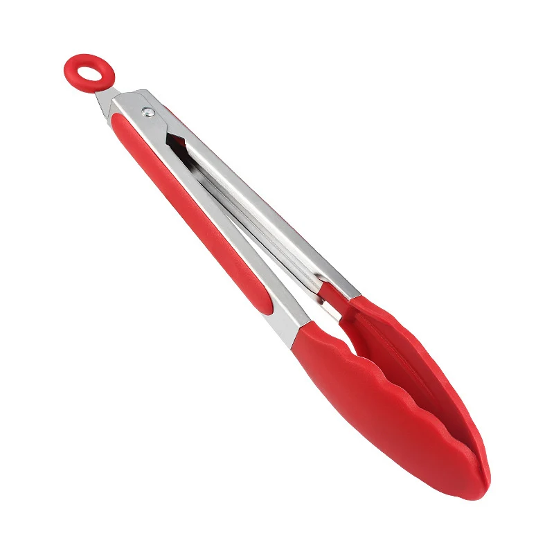 Cross-Border Silicone Clips, High Temperature Resistant Kitchen Anti-Scalding Barbecue Barbecue Clips, Food Clips, Household Stainless Steel Steak Clips