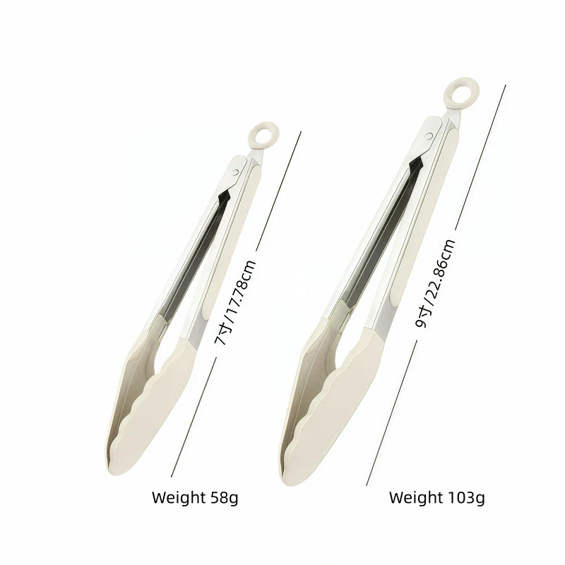 Cross-Border Silicone Clips, High Temperature Resistant Kitchen Anti-Scalding Barbecue Barbecue Clips, Food Clips, Household Stainless Steel Steak Clips